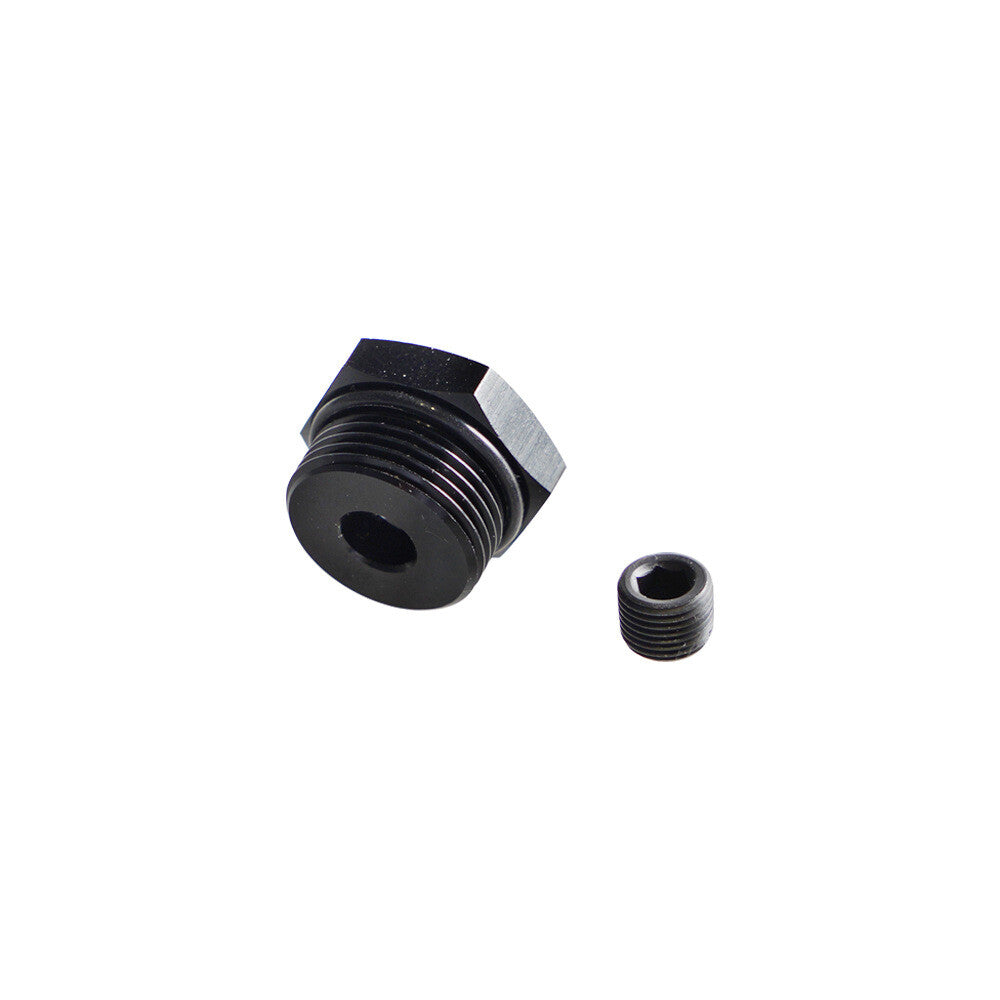 Black intake manifold plug sensor threaded adapter M22 x 1.5 to 1/8 - 27 NPT