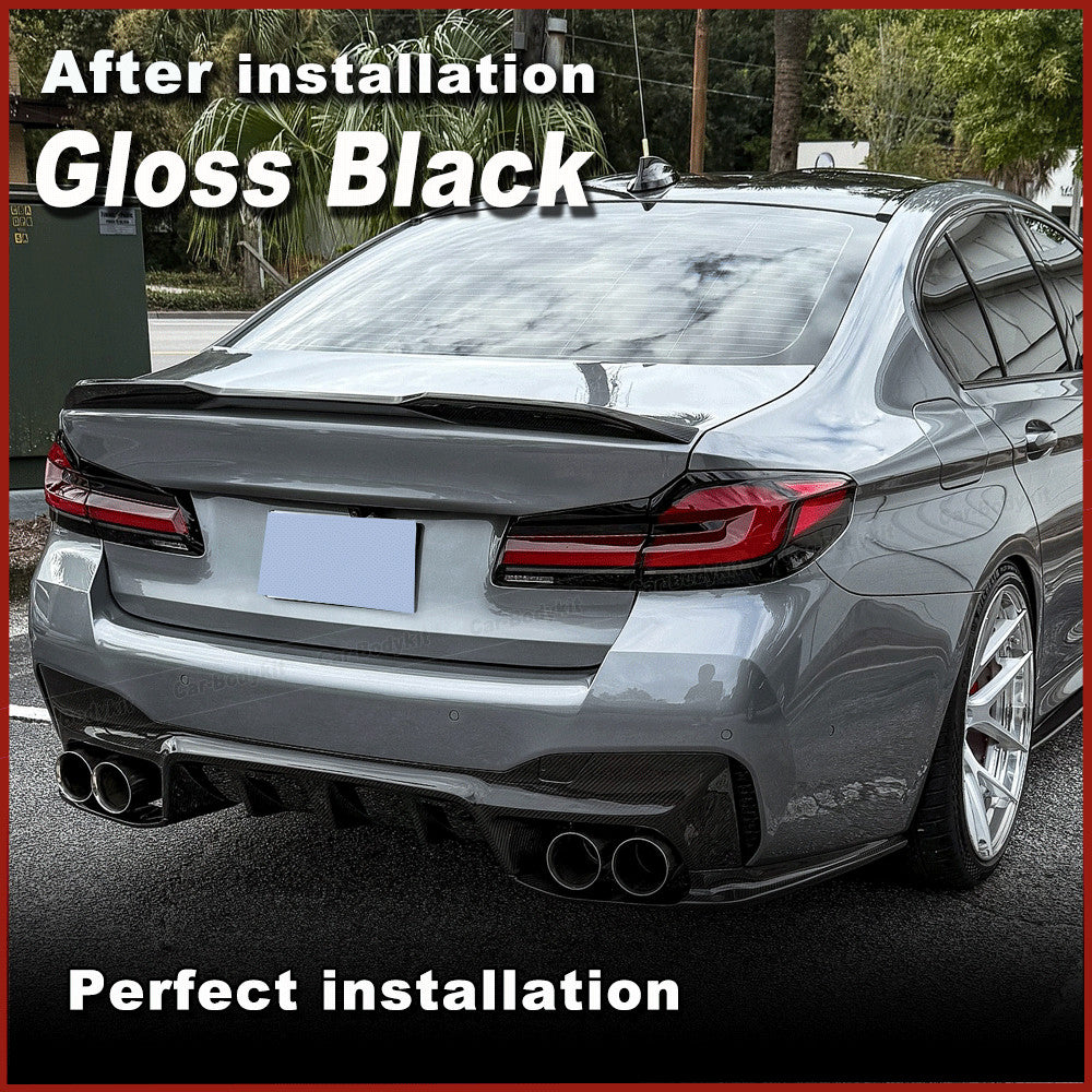 for BMW 5 Series G30 G38 530i 540i F90 M5 Glossy Black Rear Trunk Spoiler Wing