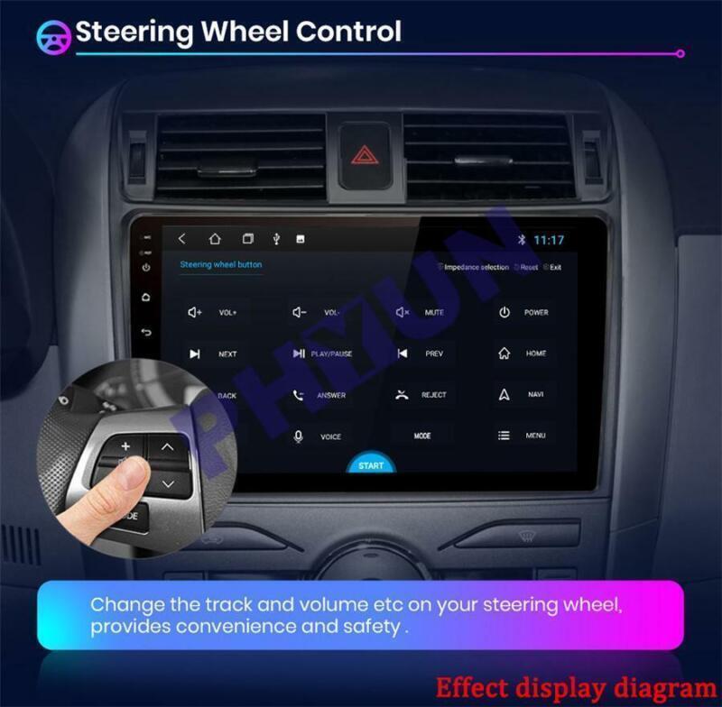 for Toyota for Corolla 07-13 Android 9.1 Stereo Radio FM WIFI GPS Multimedia Player