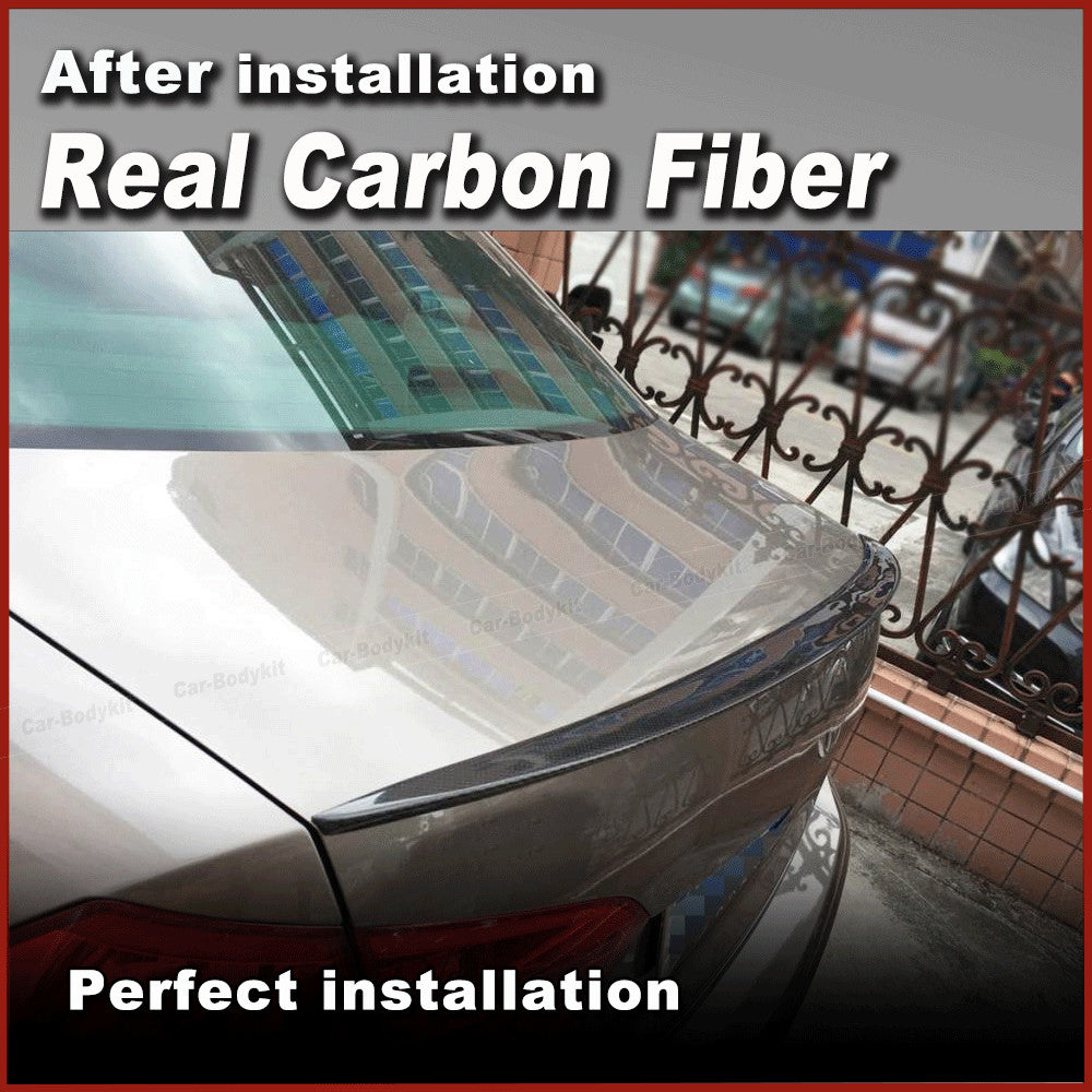 REAL Carbon Rear Trunk Spoiler Boot Wing Lip Black Fit for VW for Passat 2011-2015
