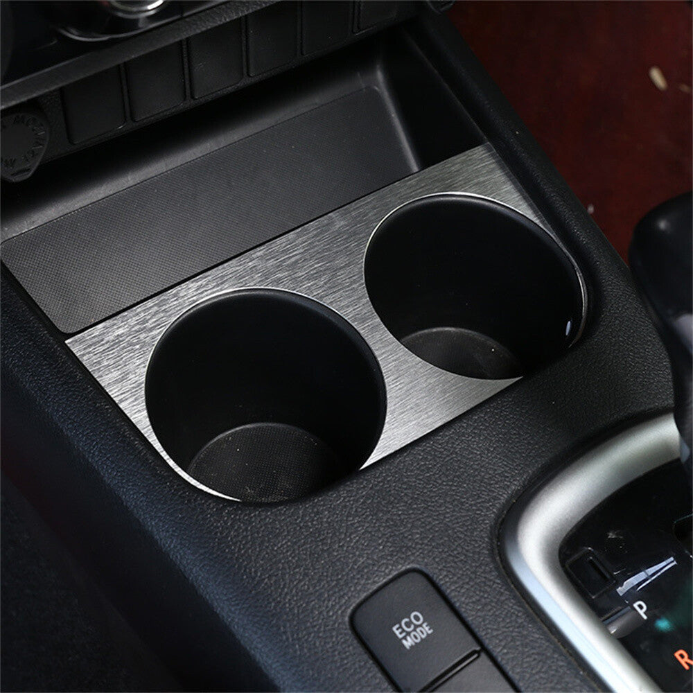 Alloy Central Control Water Cup Holder Panel Cover For T@yota Hilux Revo 2015-21