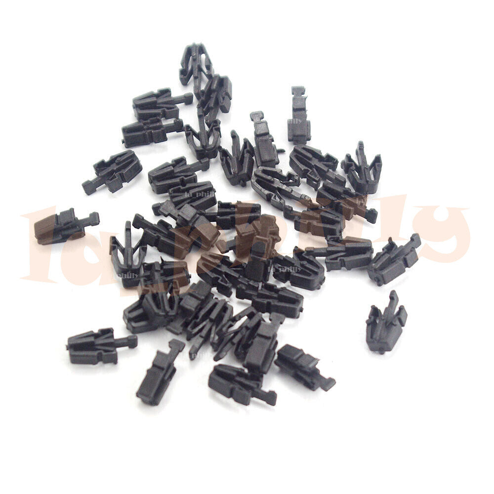 Set Of 20 Black Grille Mounting Nylon Clip Retainer Fits for Honda for Toyota MB153825