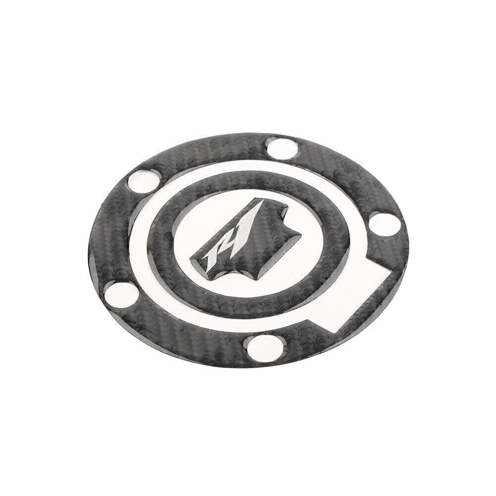 Gas Cap Cover Fuel Tank 3D Decal Fit for Yamaha YZF1000 YZF-R1 R1M Real Carbon Fiber