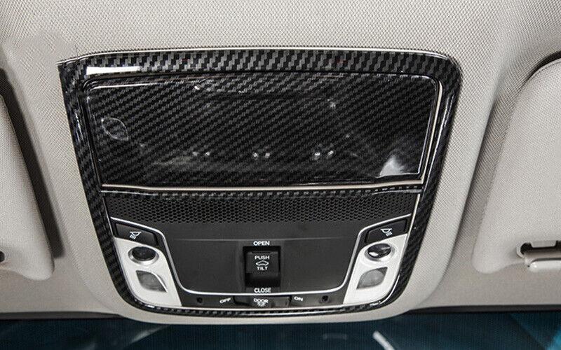 for Honda Accord 2018-2022 Carbon Fiber Front Reading Light Lamp Cover Trim 2pcs