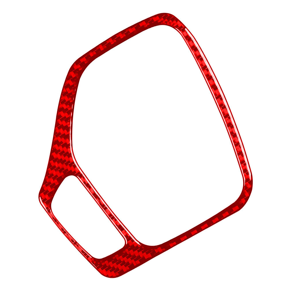 Carbon Fiber Red Gear Shift Panel Cover Trim for Jeep Cherokee 2014-2018