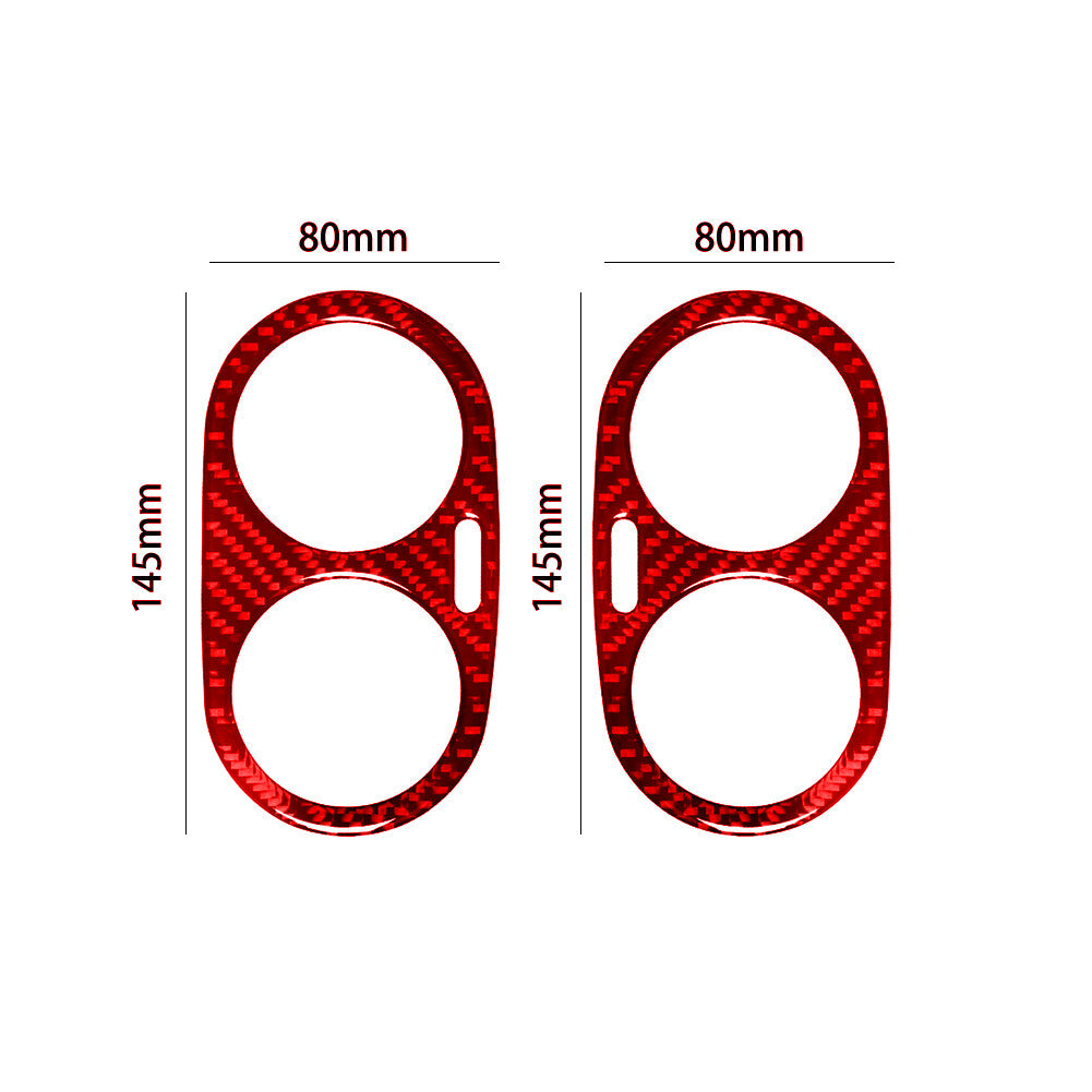 Red Carbon Fiber Side Air Vent Trim Panel for Volkswagen for Tiguan 2013-17