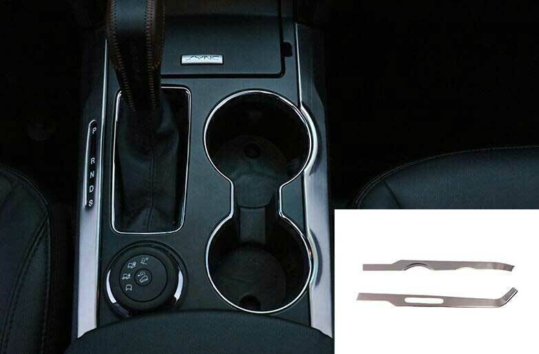 for Ford Explorer 2011-2019 Silver Titanium Console Gear Shift Both Side Trim