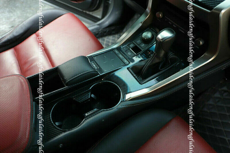 for Lexus NX200t 300h 2015-2021 Carbon Fiber ABS Gear Shift Panel Cover Trim 4x