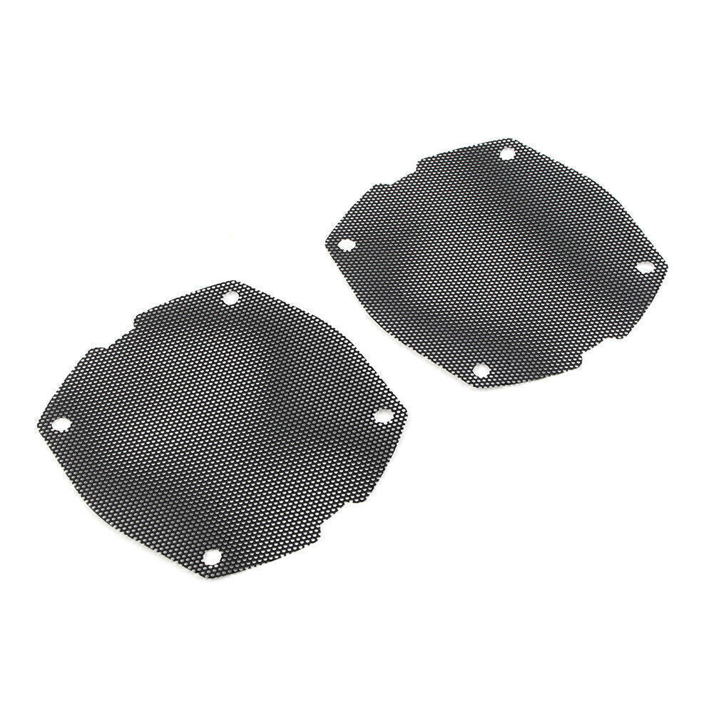 Black Thin Mesh Front Fairing Speaker Grilles Cover Fit for Harley FLH 1998-2013