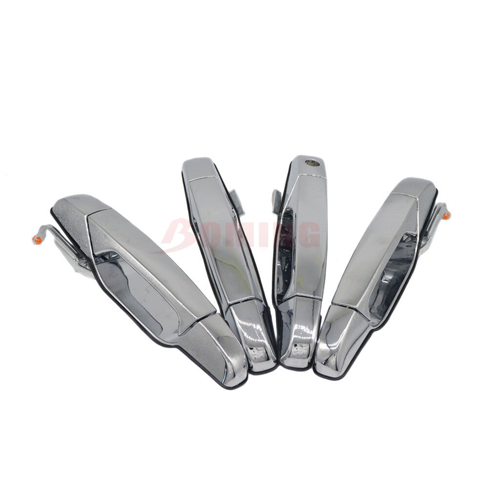 4-piece chrome exterior door handle set for Chevrolet Tahoe for GMC for Yukon for Sierra Denali 07-13