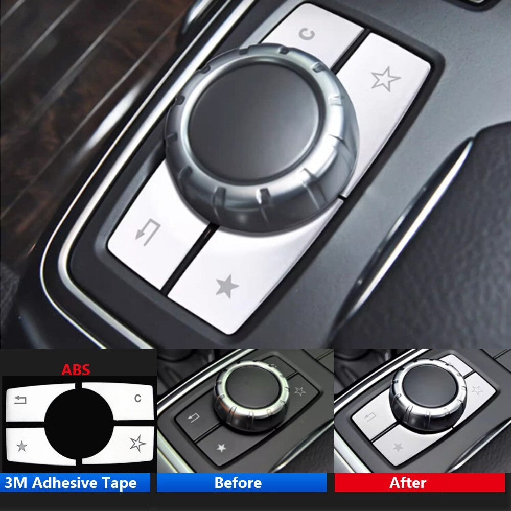 4x for Mercedes-Benz ML GL W166 X164 Center Console Multimedia Switch Cover Trim