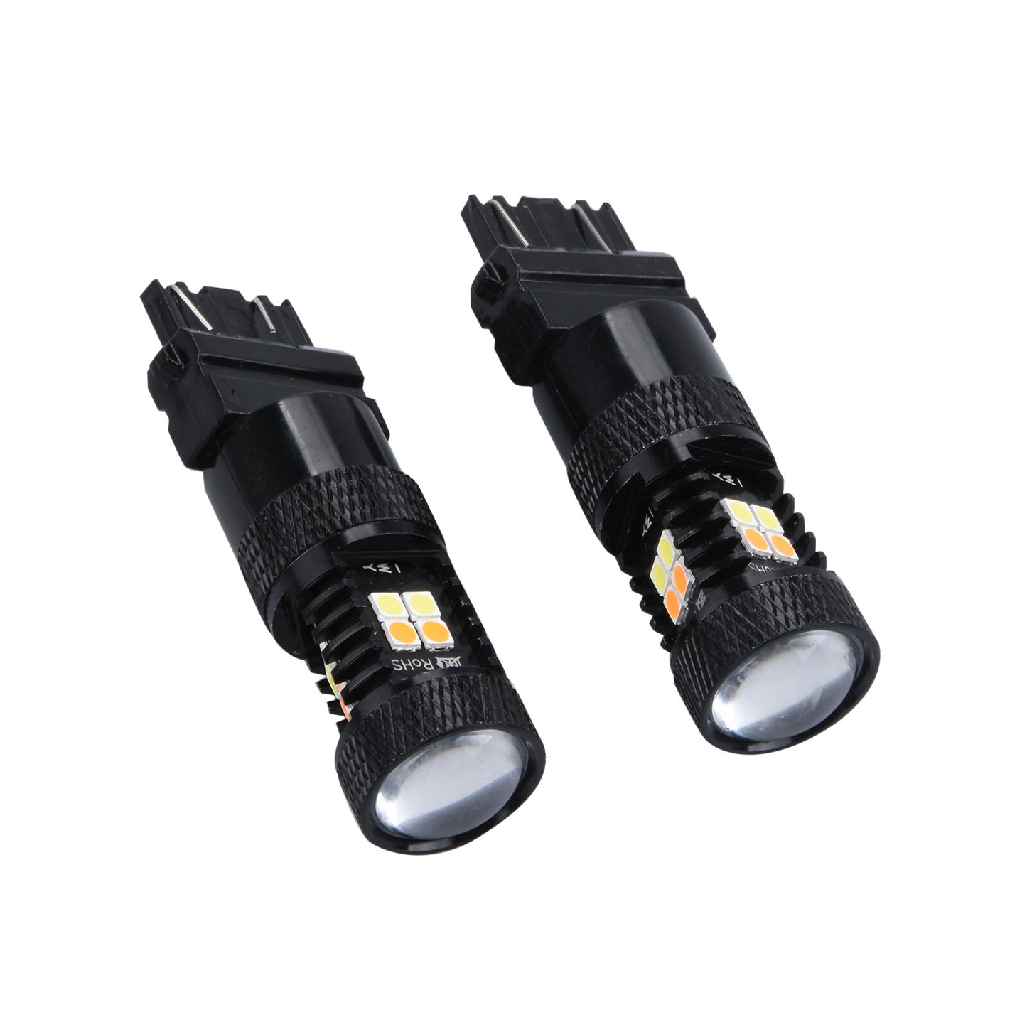 2x Switchback LED Turn Signal Lights Anti Hyper Flash White Amber Dual Color