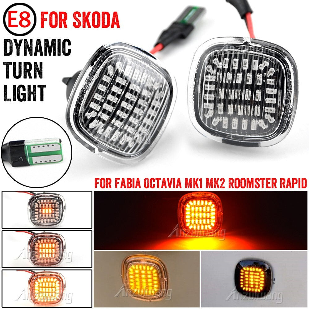 Dynamic Side Marker Turn Light for Skoda Fabia Octavia Mk2 Roomster Rapid (NH3)