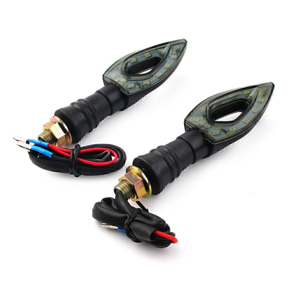 Motorcycle LED Turn Signal Blinker Light Indicator Amber For Cafe Racer