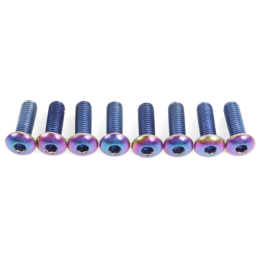 16PCS Racing Car Steering Wheel Screw Kit M5x0.8 Bolts Round Head