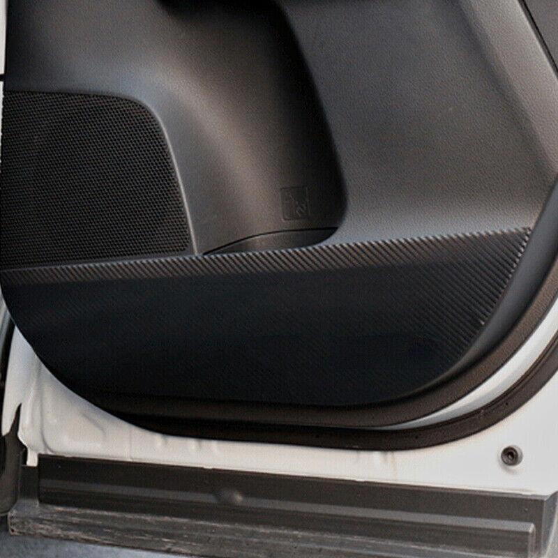 for Toyota Rav4 13-2018 Carbon Fiber Pu Door Anti-kick Panel Guard Cover Trim 4X