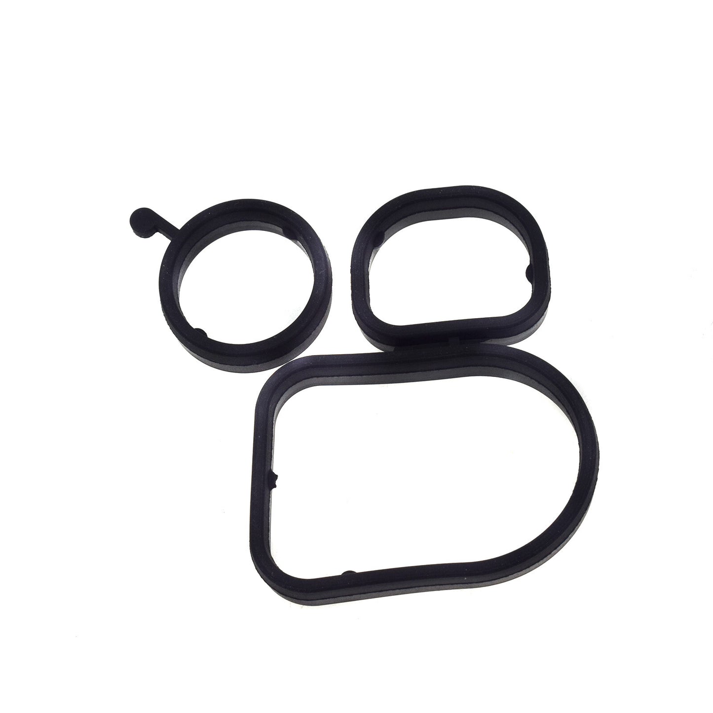 Engine Oil Cooler Gasket Black Set for Audi TT Quattro for VW Beetle for Jetta 07K117070