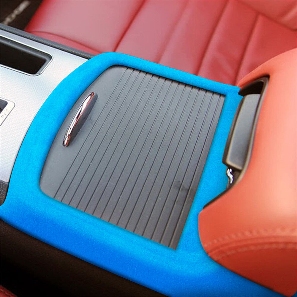 Suede Blue Central Water Cup Holder Frame Panel Cover for Dodge Charger 2015-23