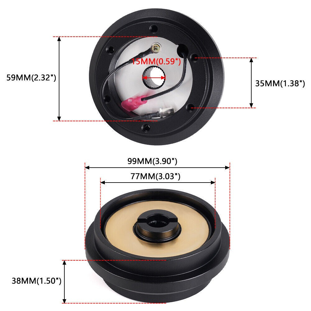 14IN Steering Wheel+Quick Release+Hub Adapter for Honda for Civic CRX 1986-1991