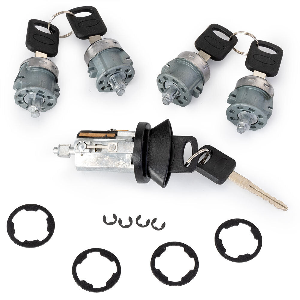for Ford E Series Van Ignition Four Door Lock Cylinder Tumbler Barrel Set 4 Keys