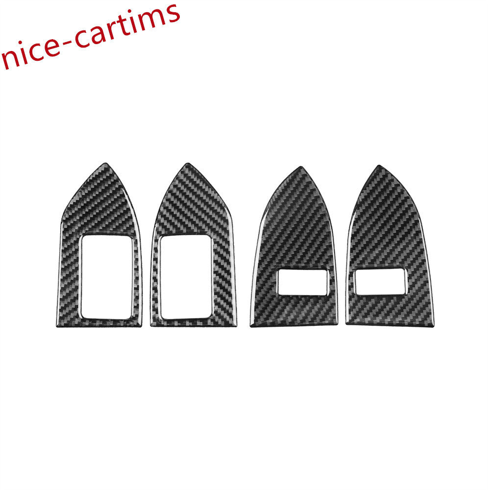 Carbon Fiber Child Safety Door Lock Button Trim For LR for Range Rover Sport 2014-17