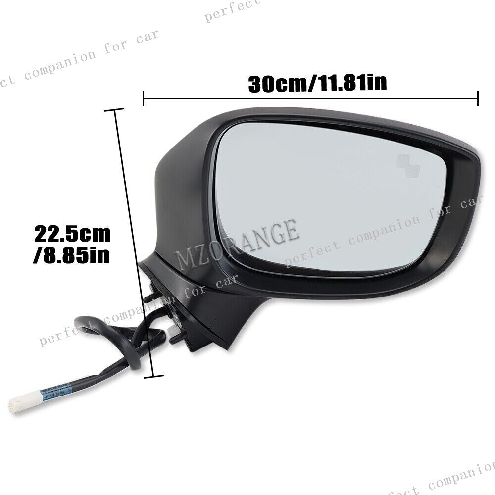 Heated left blind spot side mirror with light for Mazda CX-5 2017-2019 (Red)