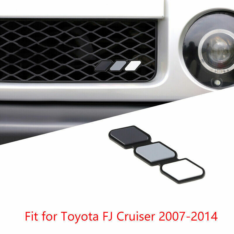 3-Colour Front Center Mesh Grille Badge Trim Fit for Toyota FJ Cruiser 2007-2020