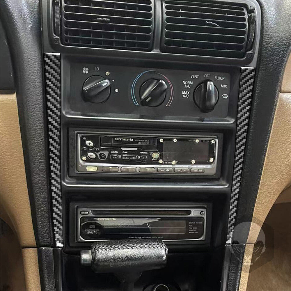 Carbon Fiber Interior Central Control Panel Cover Fit for Ford for Mustang 1996-2003