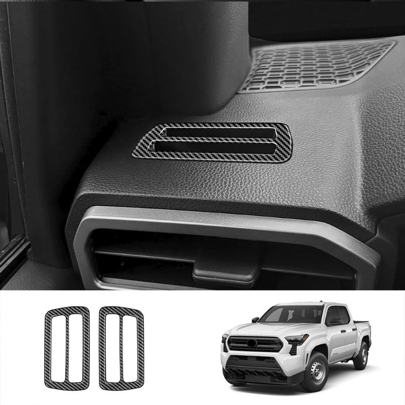 Car dashboard vent cover trim carbon fiber 4X for Toyota Tacoma 2024