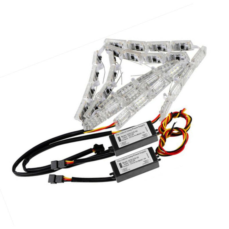 2Pc Car Switchback LED Daytime Run light Sequential DRL Flow Turn Signal Lights
