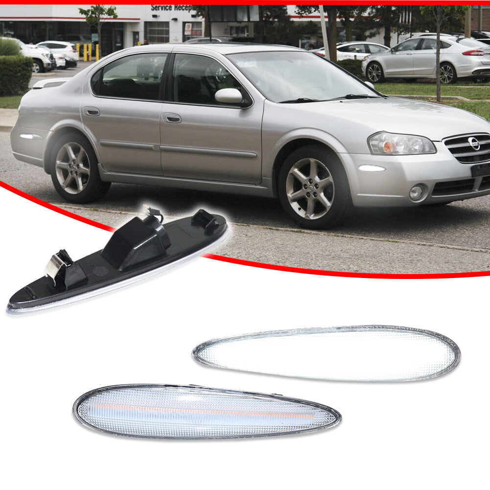 Clear lens, white LED front marker light suitable for 2000-2003 for Nissan MXIMA