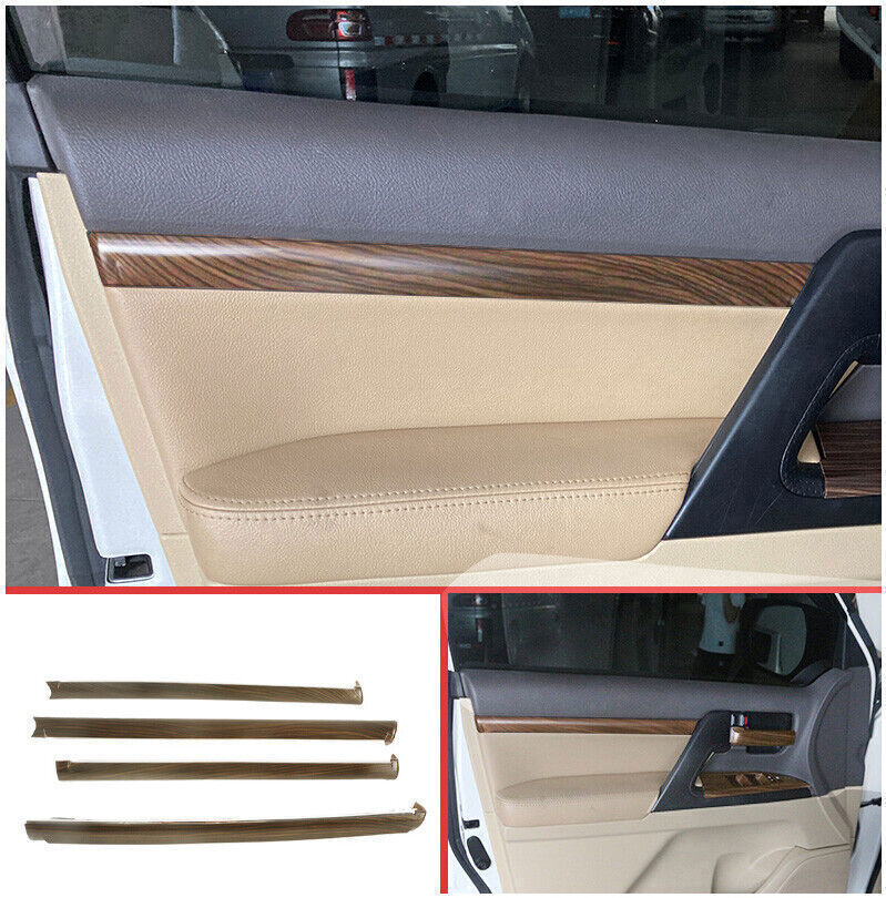 Wood Grain Middle Console Dashboard Strip Trim for Toyota for Land Cruiser 2015-21