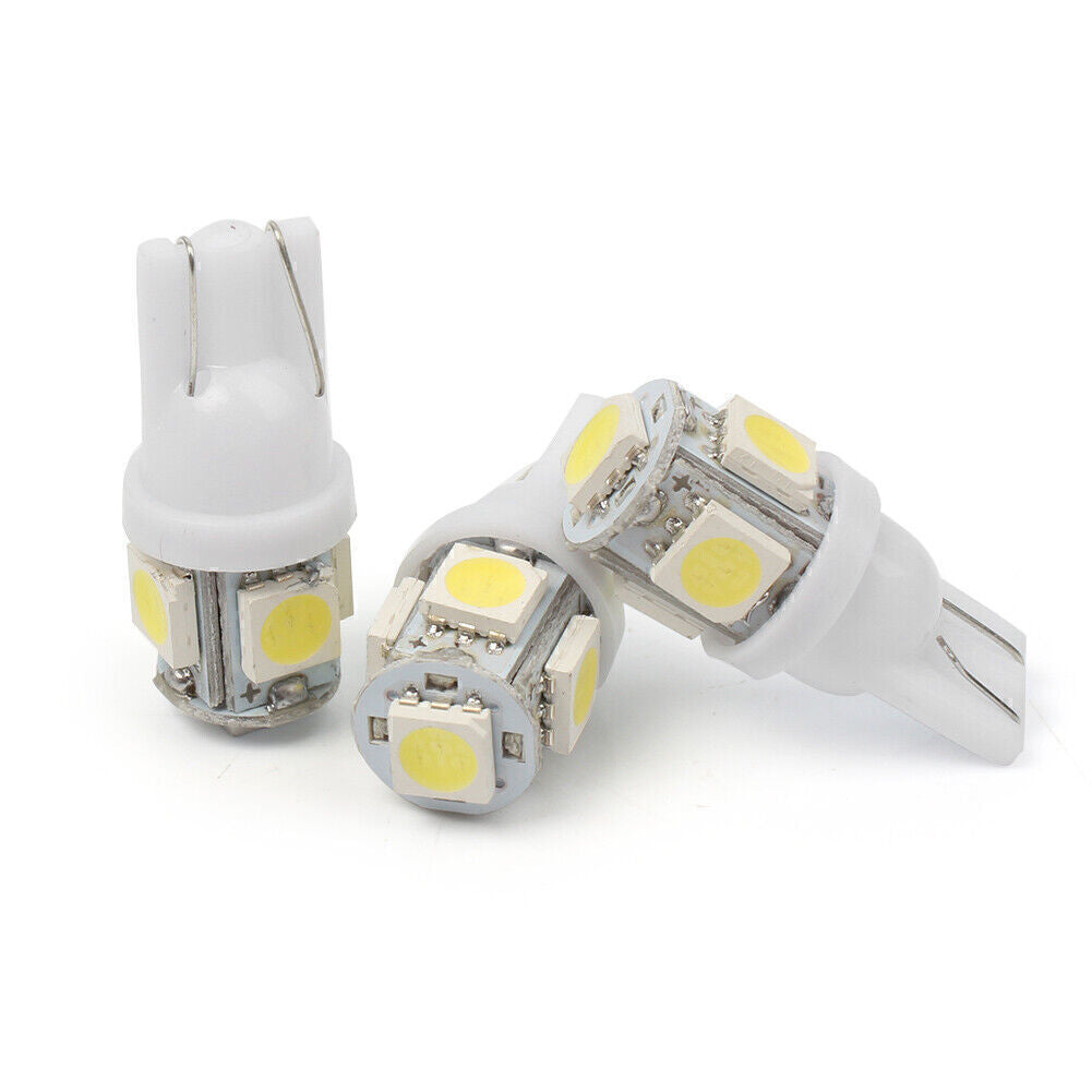 20x Super White T10 5SMD 5050 LED Interior Light Bulbs 184 192 193 259 280