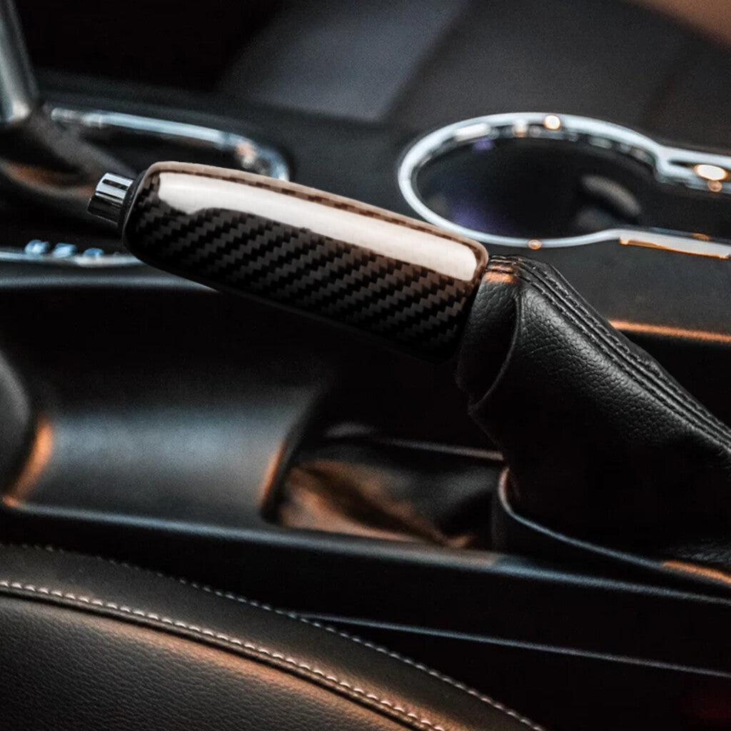 Real Carbon Fiber Interior Handbrake Hand Brake Cover for Ford for Mustang 2015-2022