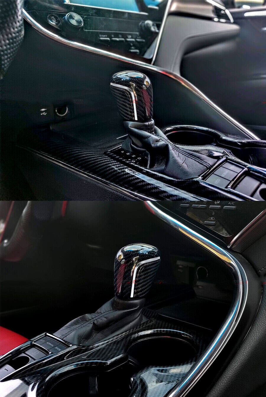 FOR 2018-23 for TOYOTA for CAMRY REAL CARBON FIBER AUTOMATIC AT GEAR SHIFT KNOB REPLACE