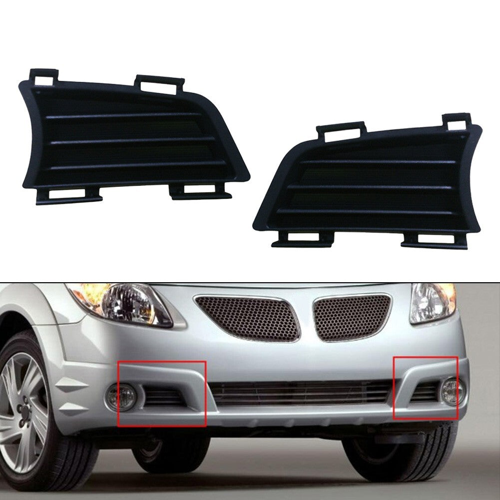 1 Pair Set Front Bumper Fog Light Cover Left Right for Pontiac Vibe 2005-2008