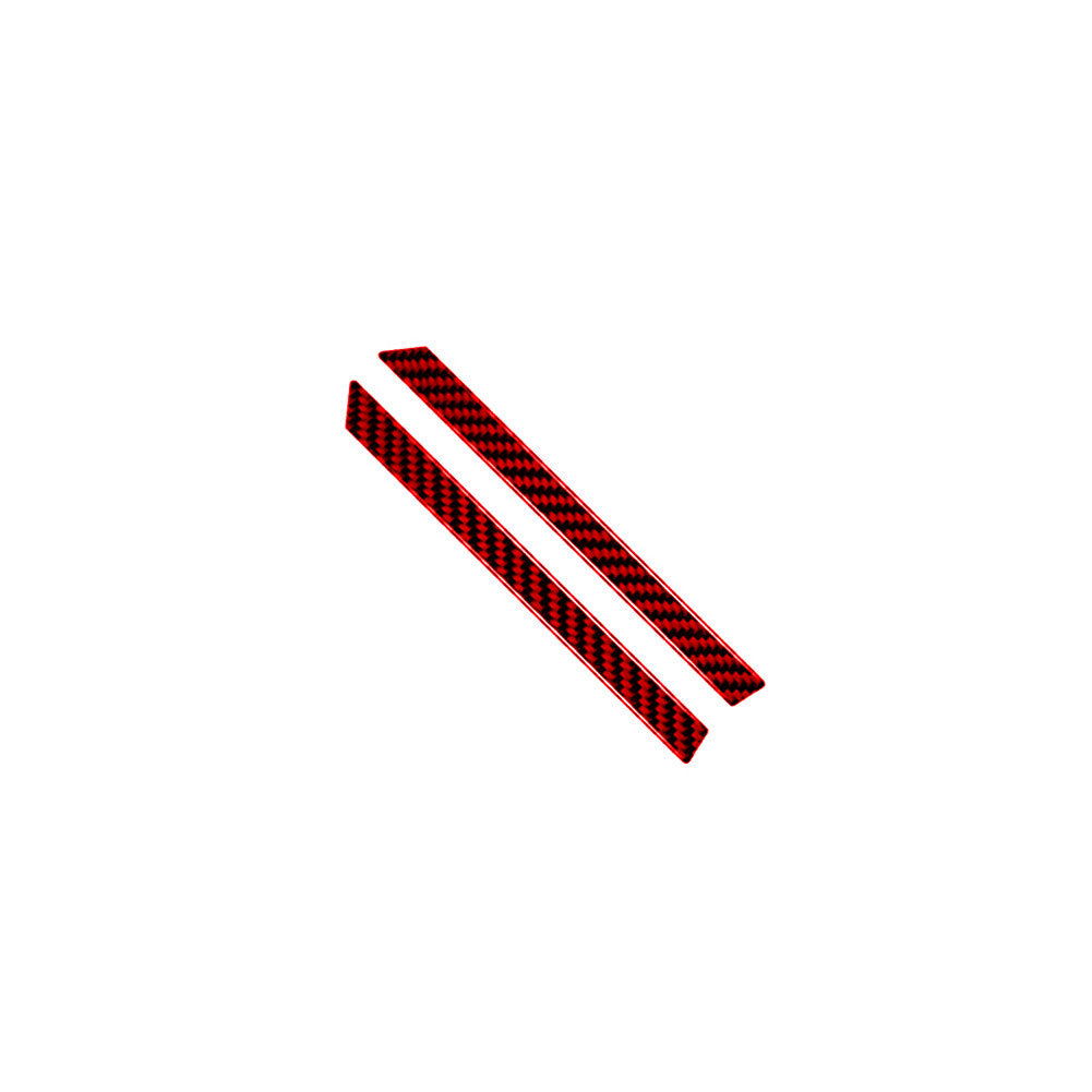 2X Red Carbon Fiber Window A-pillar Cover Trim for Subaru Outback Legacy 2015-17