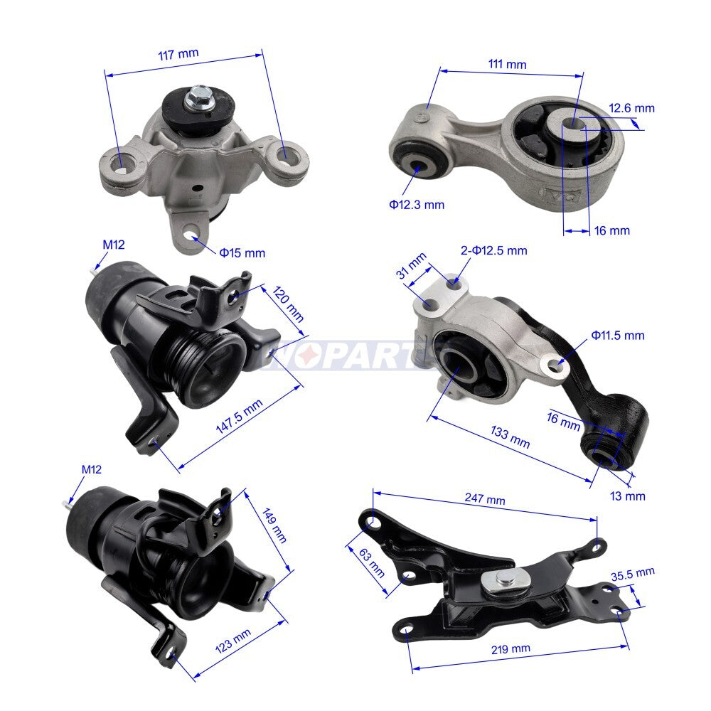 Engine Motor Trans Mount Fit For 07-12 for Nissan Altima 09-14 Maxima 3.5L A/T