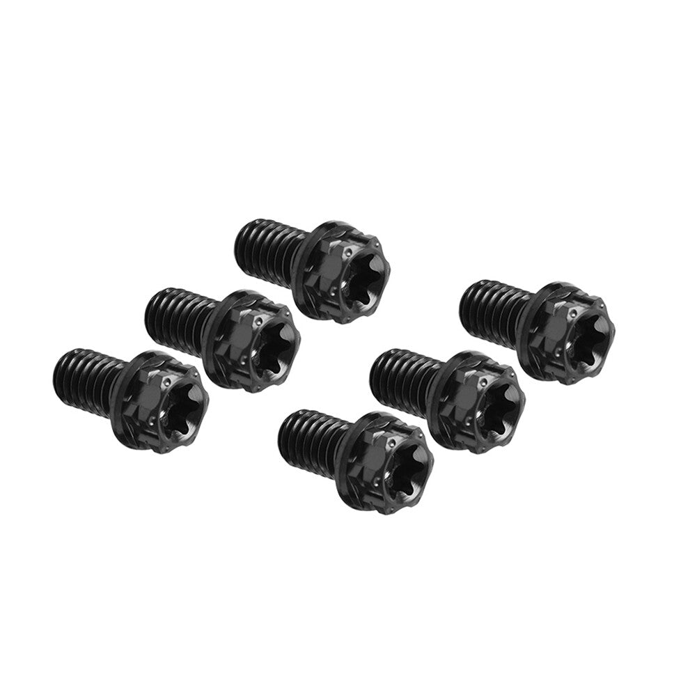 6pcs Bolts Torx Head Flange Screws M6x20mm For Motorcycle Bicycle Black