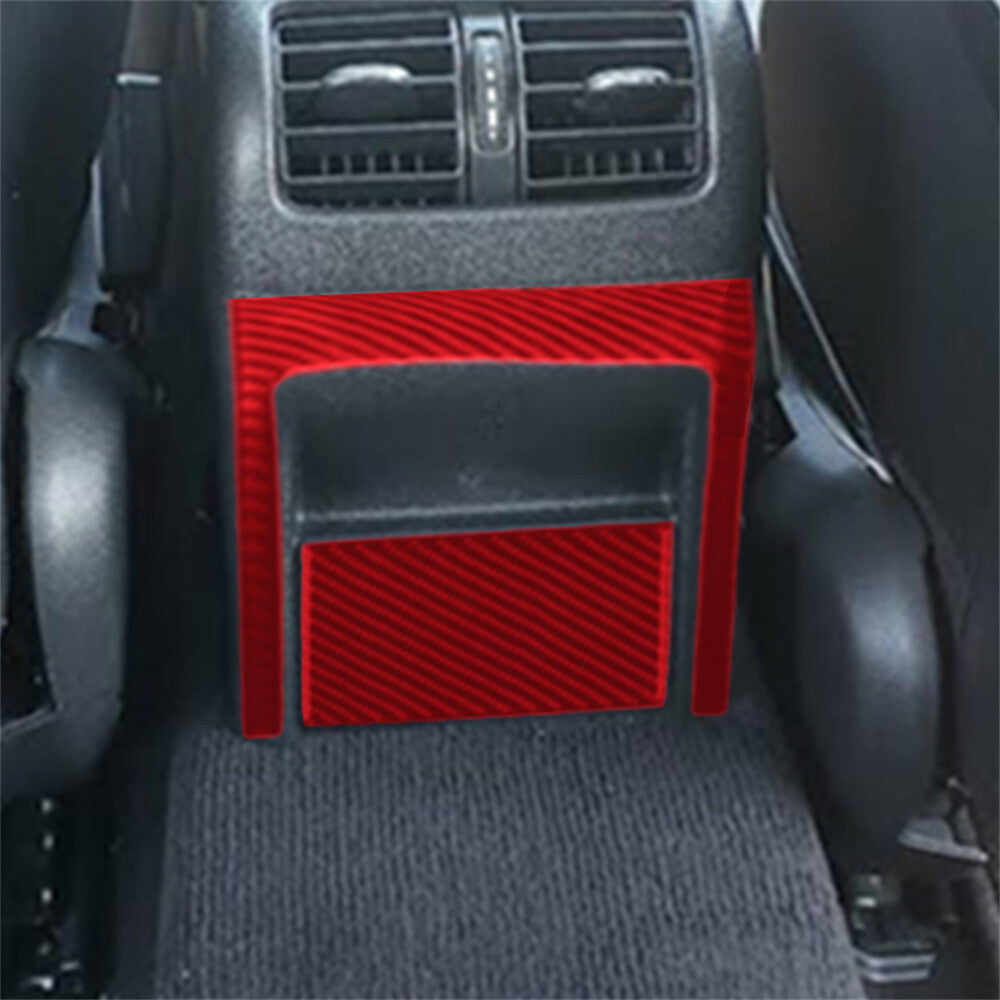 Red Carbon Fiber Rear Air Vent Outlet Panel Trim for Benz C Class W203 2005-2007