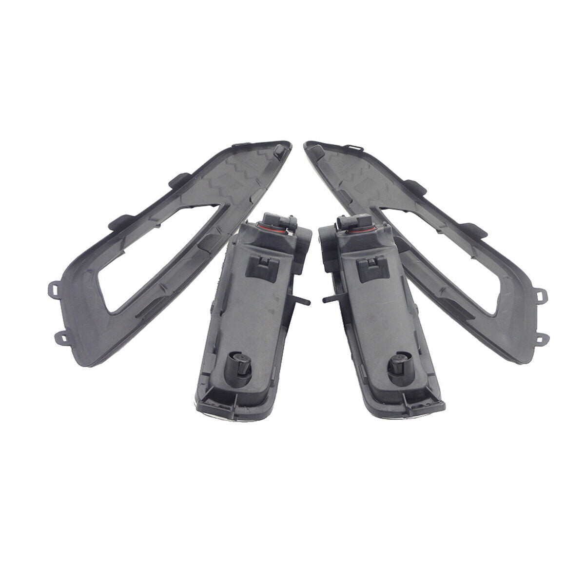 Clear Fog Driving Lamp Lights w/Gloss Black Sport Cover for Ford Focus 2015 2016