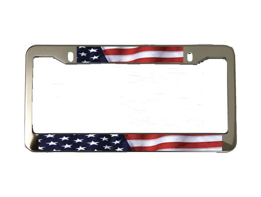 Car license plate cover, frame cover, rear trunk American flag chrome plating suitable for Jeep for Jaguar 1x
