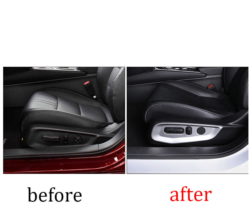 for Seat Adjustment Button Panel Trim for Honda Accord 10th 2018-2022 Sliver Matte