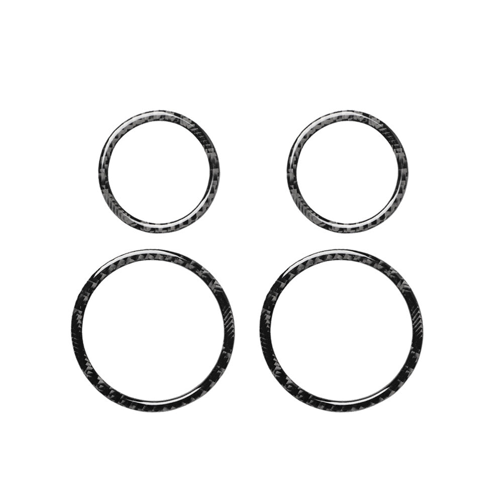 4PCS Carbon Fiber Door Speaker Interior Sticker for BMW 3 Series E46 1998-05