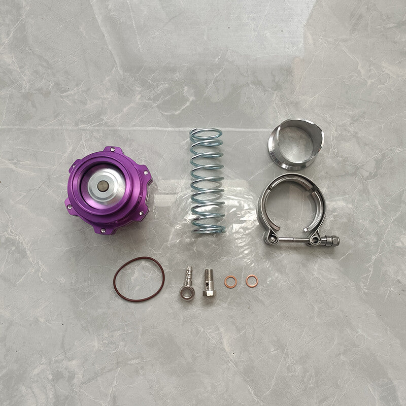 Purple Universal 50mm Blow Valve (BOV) with V-band Flange Clip Spring Kit