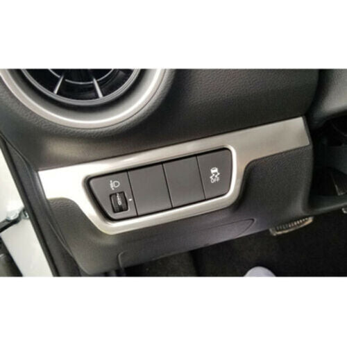 for Kia Forte 2019-2021 Matt Silver Interior Headlight Switch Button Frame Cover