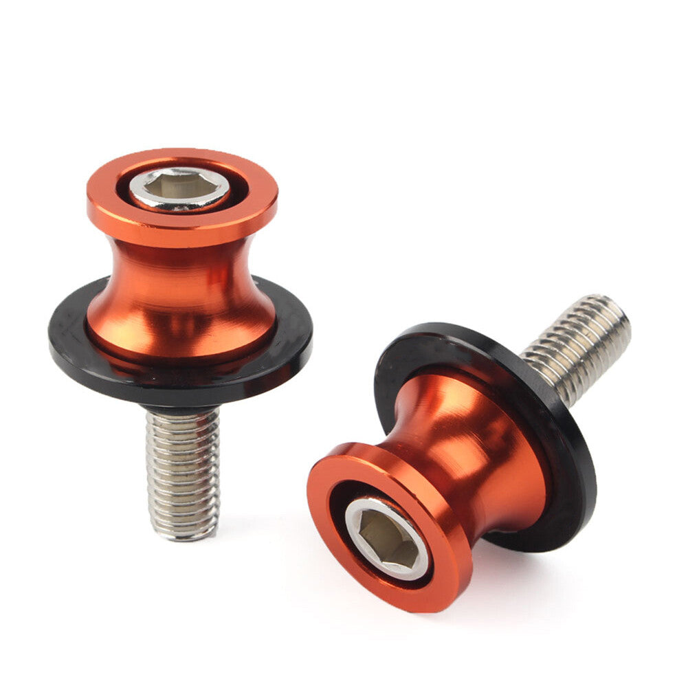 2¢ªCNC Schwingenspulen Slider Stand Schrauben 8MM f¨¹r for KAWASAKI ZX6R 12-21 Orange