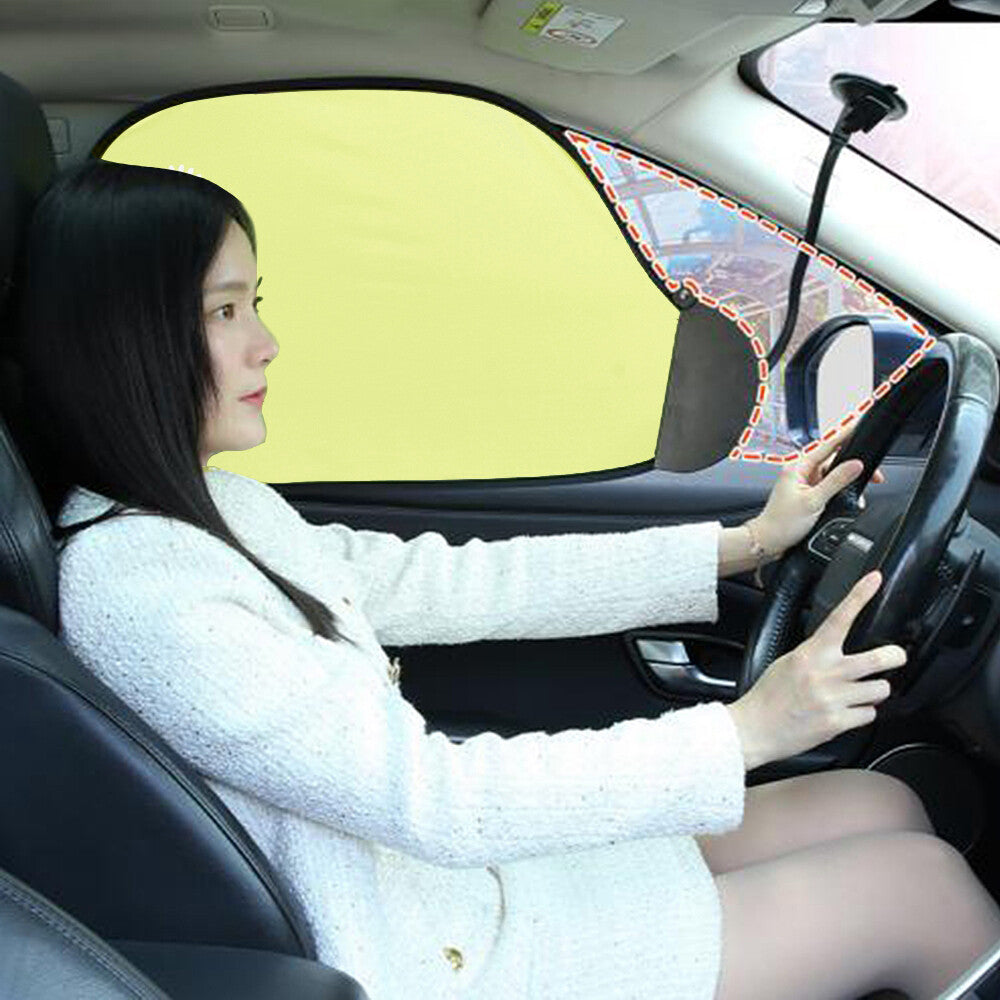 360¡ãRotation Adjustable Car Windshield Sun Shade Car Window Protector Yellow