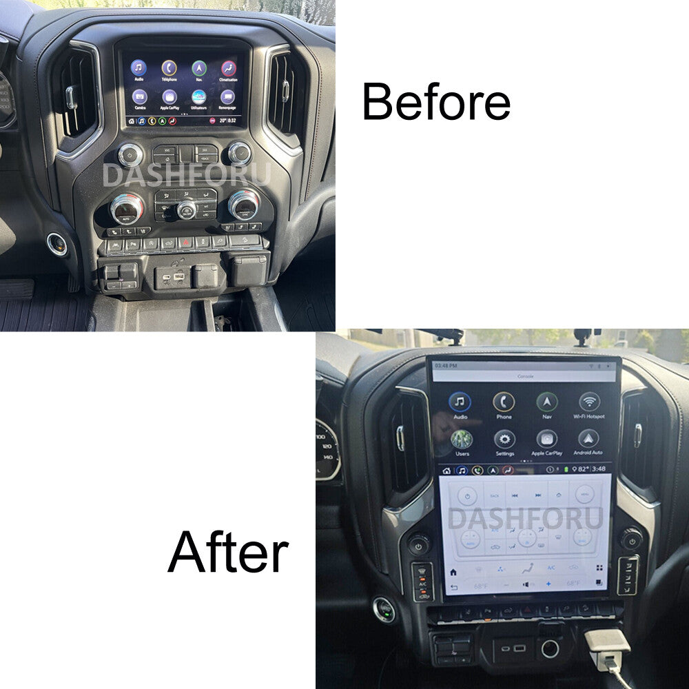 For 2019-2023 for Chevrolet Silverado for Tesla Vertical Big Screen 15.6 Car GPS Radio