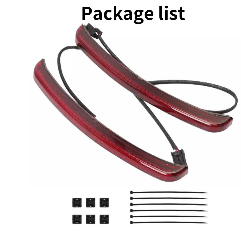 2x LED Rear Fender Brake Tail Light Turn Signal for Harley Touring Street Glide